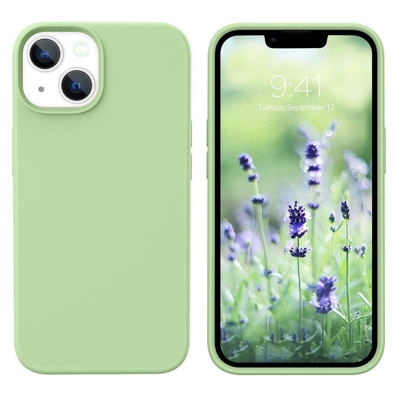 Liquid Silicone Case For Apple iPhone 13 Luxury Shockproof Phone Cover - Matcha Green-Cases & Covers-First Help Tech