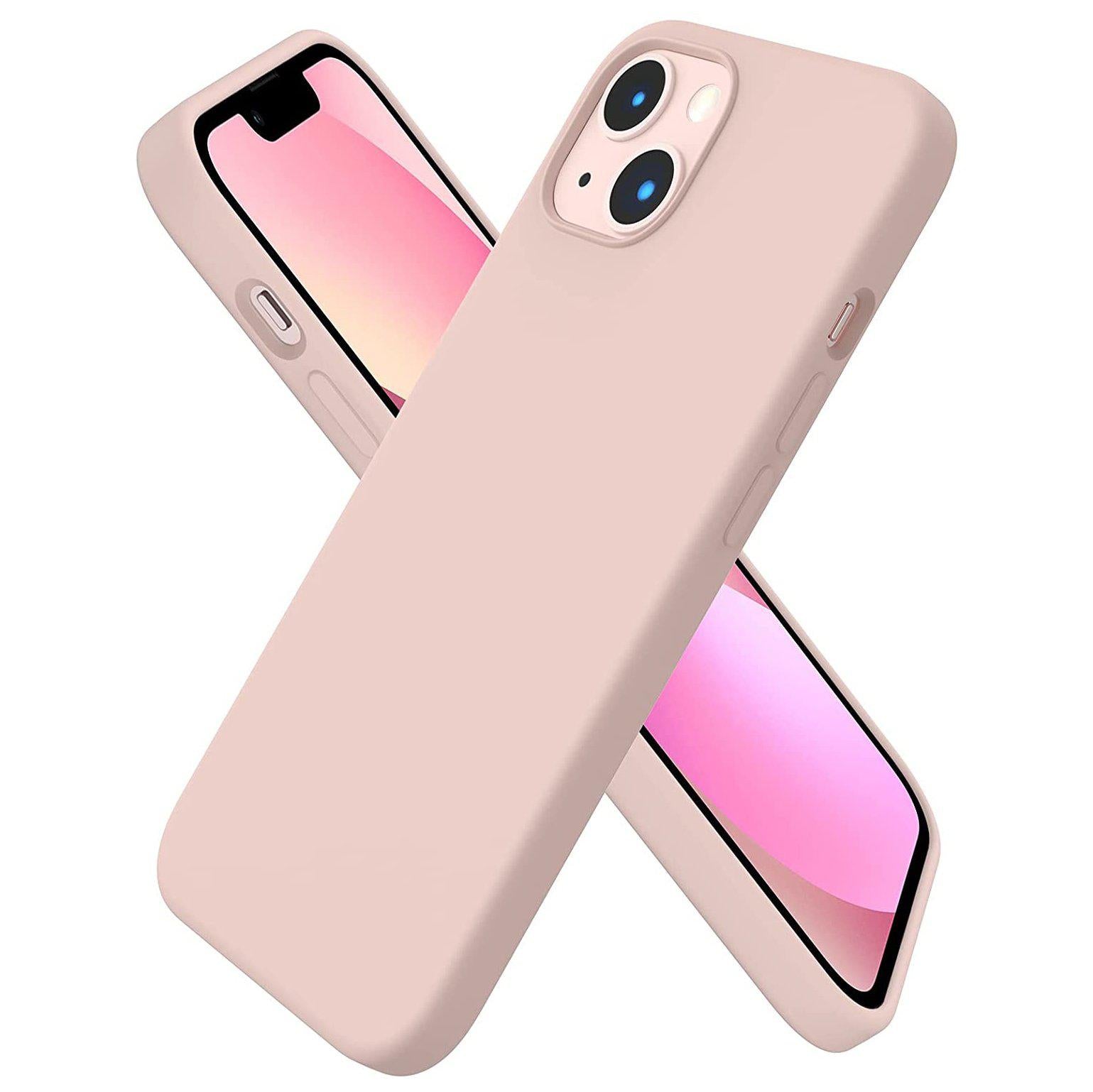 Liquid Silicone Case For Apple iPhone 13 Luxury Shockproof Phone Cover - Pink Sand-Cases & Covers-First Help Tech