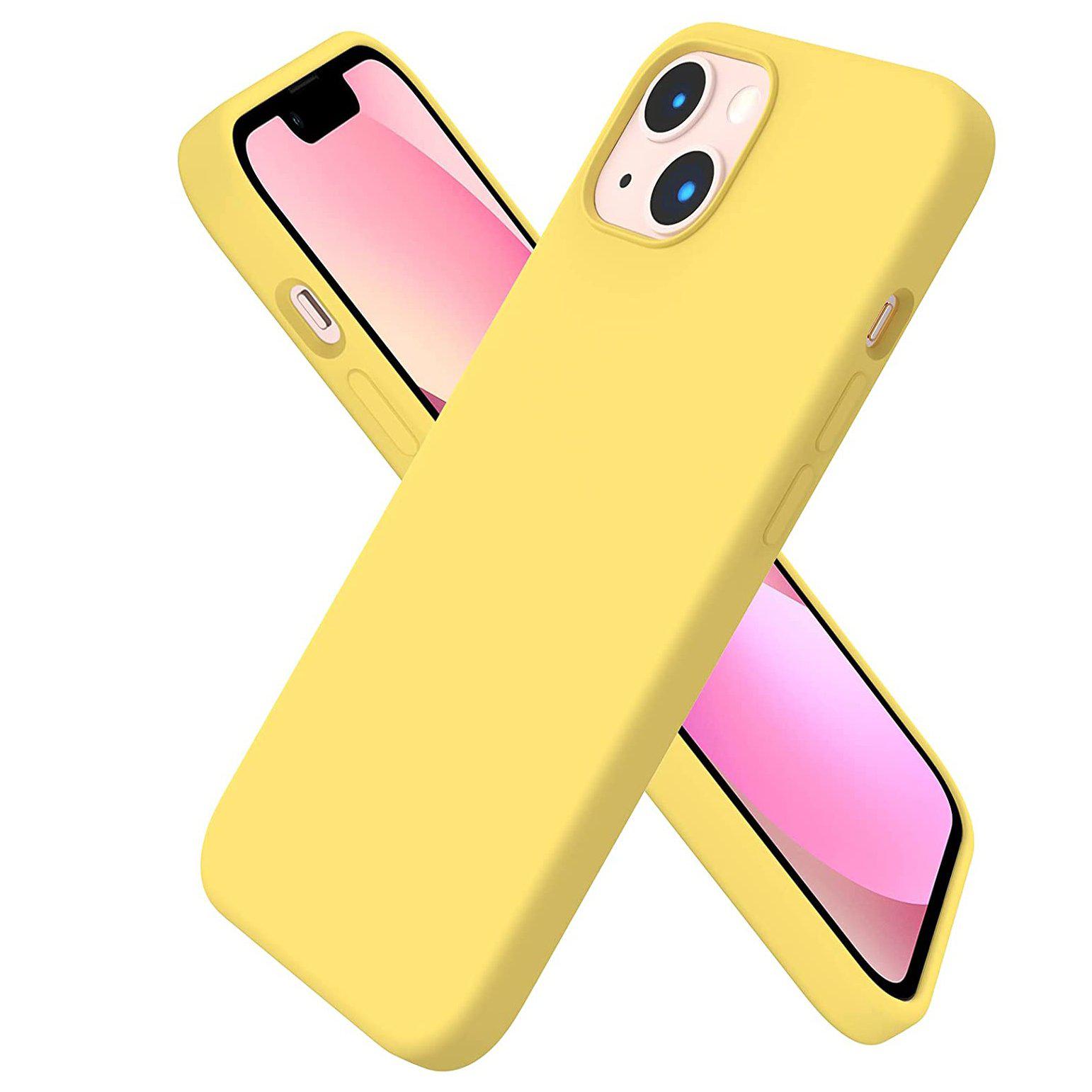 Liquid Silicone Case For Apple iPhone 13 Luxury Shockproof Phone Cover Yellow-Cases & Covers-First Help Tech
