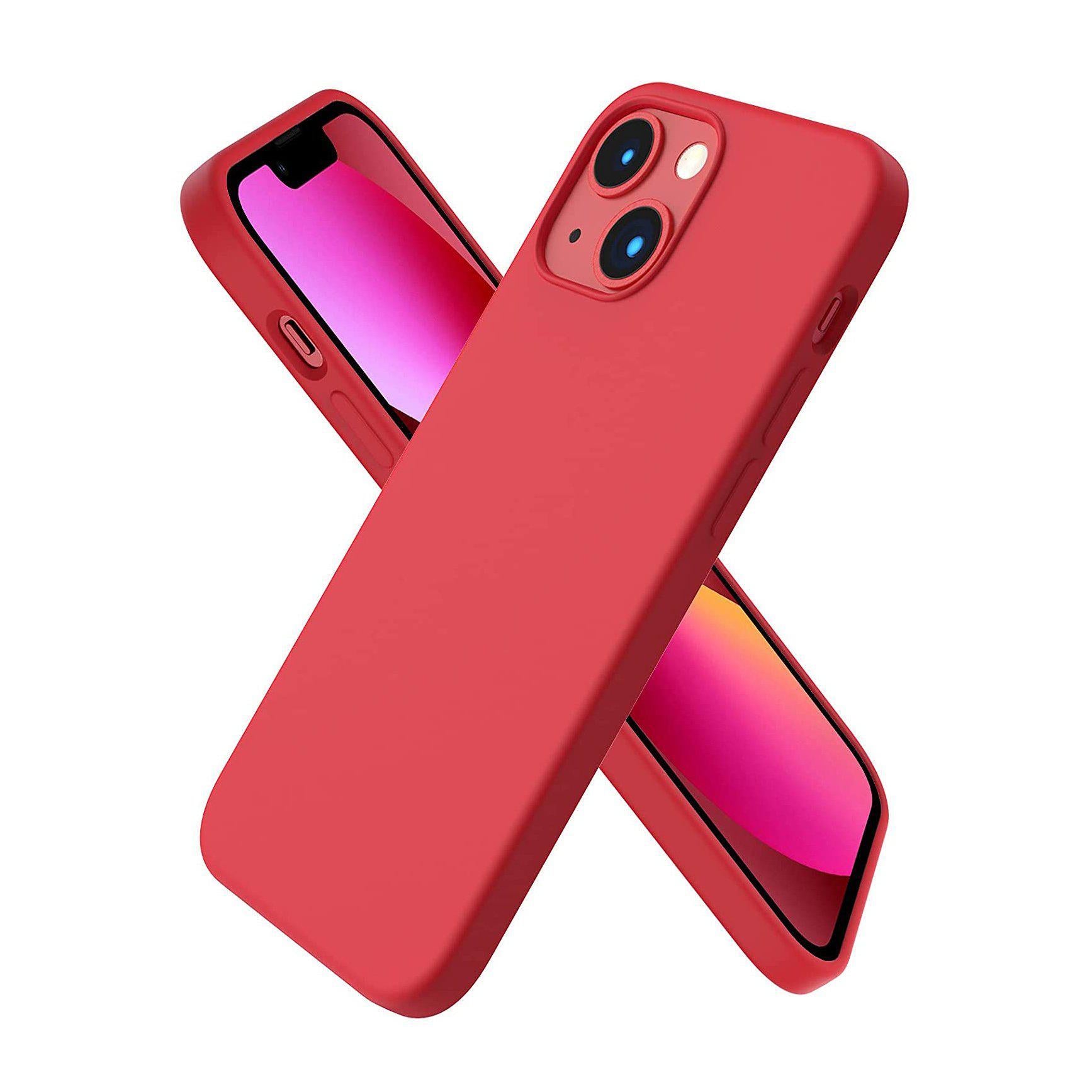 Liquid Silicone Case For Apple iPhone 13 Mini Luxury Shockproof Phone Cover Red-Cases & Covers-First Help Tech