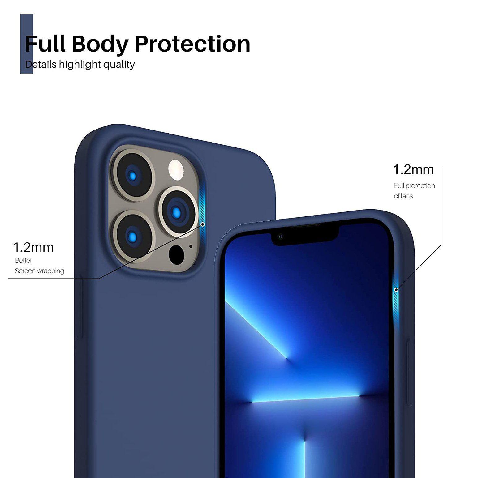 Liquid Silicone Case For Apple iPhone 13 Pro Luxury Shockproof Phone Cover Blue-Cases & Covers-First Help Tech