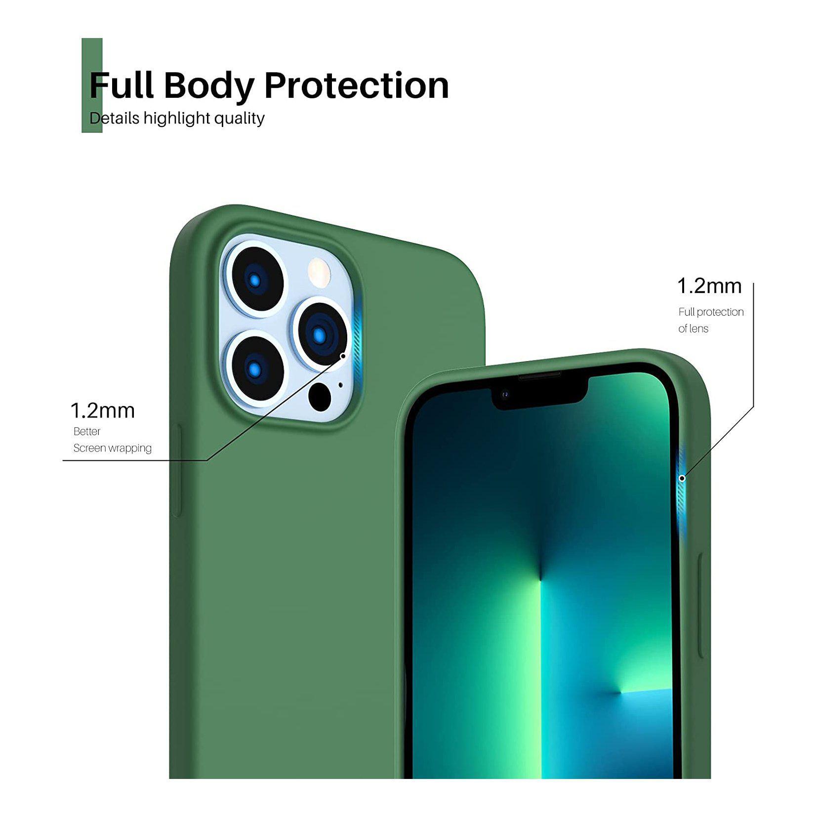 Liquid Silicone Case For Apple iPhone 13 Pro Max Luxury Shockproof Phone Cover Green-Cases & Covers-First Help Tech