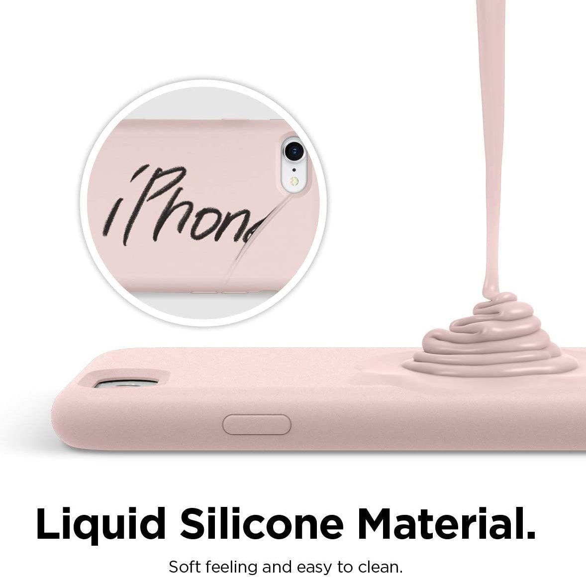 Liquid Silicone Case For Apple iPhone 7 / 8 Luxury Thin Phone Cover - Chalk Pink-www.firsthelptech.ie