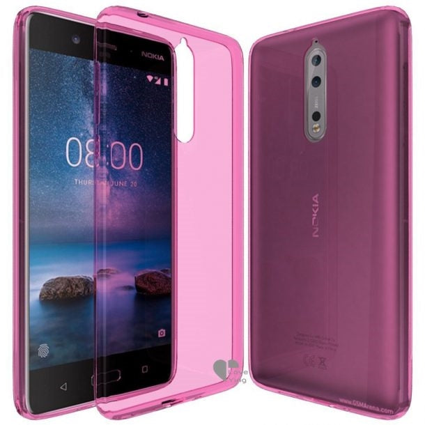 For Nokia 8 Gel Case Rose