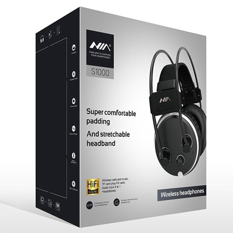 NIA S1000 Advanced Gaming Wireless Stereo Headphone Black-Earphones & Headsets-First Help Tech