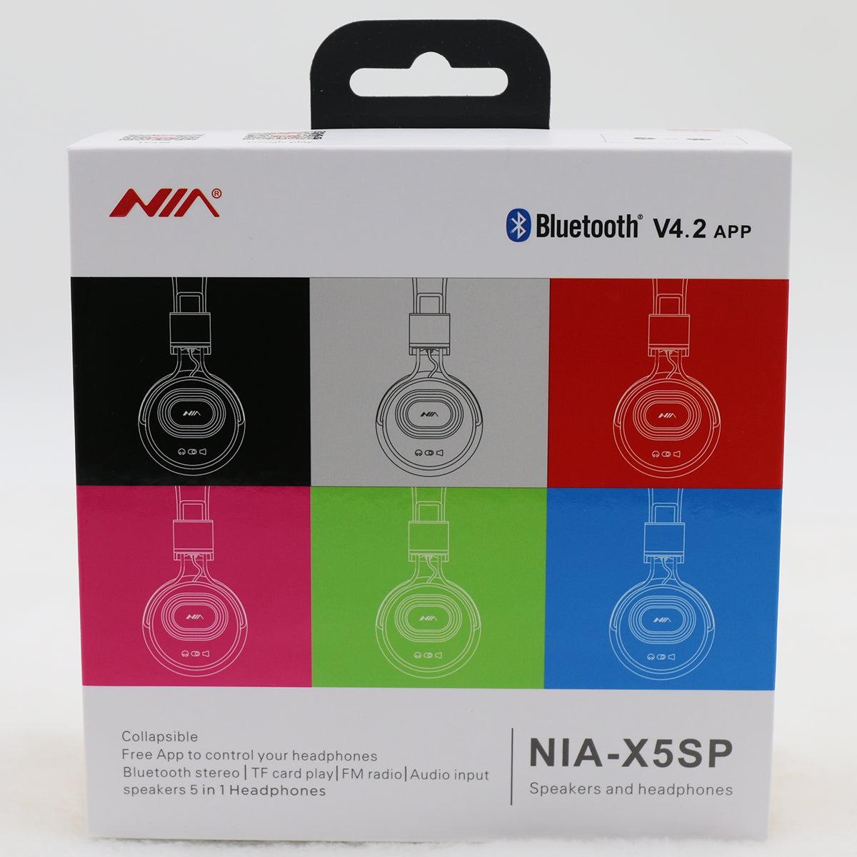 NIA-X5SP High Quality Stereo Wireless Bluetooth Headset Red-Earphones & Headsets-First Help Tech