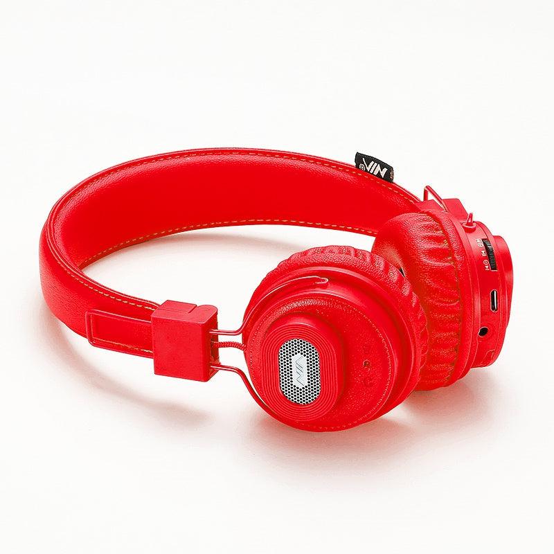 NIA-X5SP High Quality Stereo Wireless Bluetooth Headset Red-Earphones & Headsets-First Help Tech