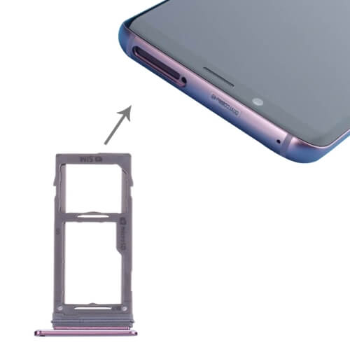 For Samsung Galaxy S9 / S9 Plus SIM & SD Card Tray Holder Purple