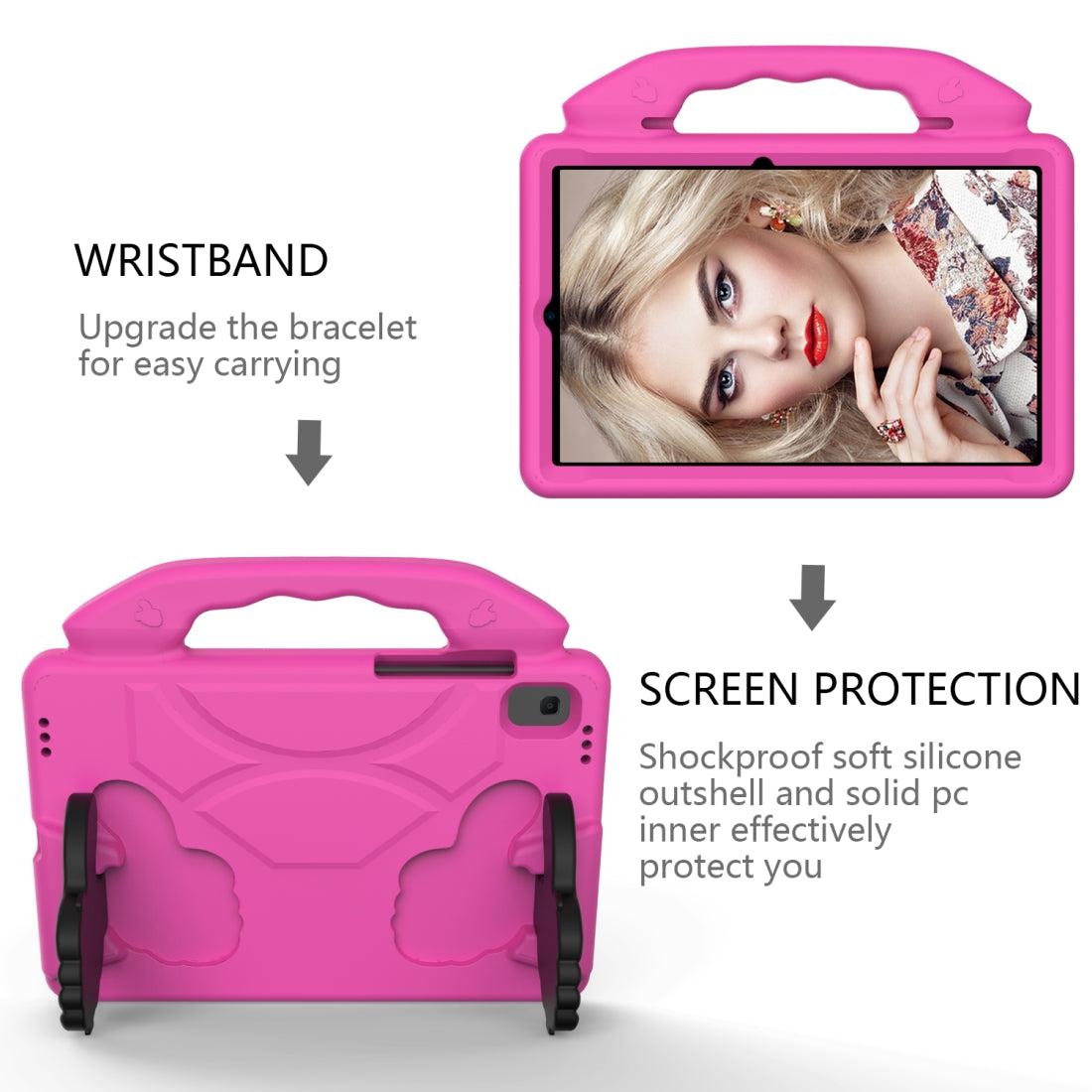 For Samsung Galaxy Tab A7 10.4 2020 Kids Friendly Case Shockproof Cover With Thumbs Up - Pink-Samsung Tablet Cases & Covers-First Help Tech