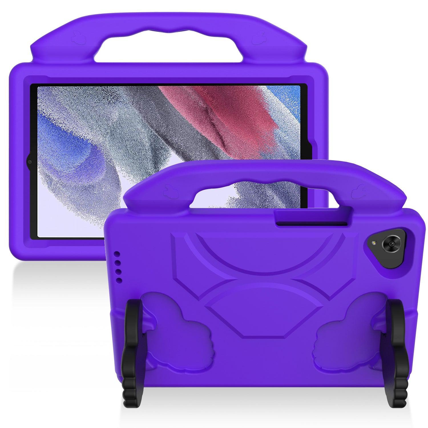 For Samsung Galaxy Tab A7 Lite Kids Friendly Case Shockproof Cover With Thumbs Up - Purple-Samsung Tablet Cases & Covers-First Help Tech