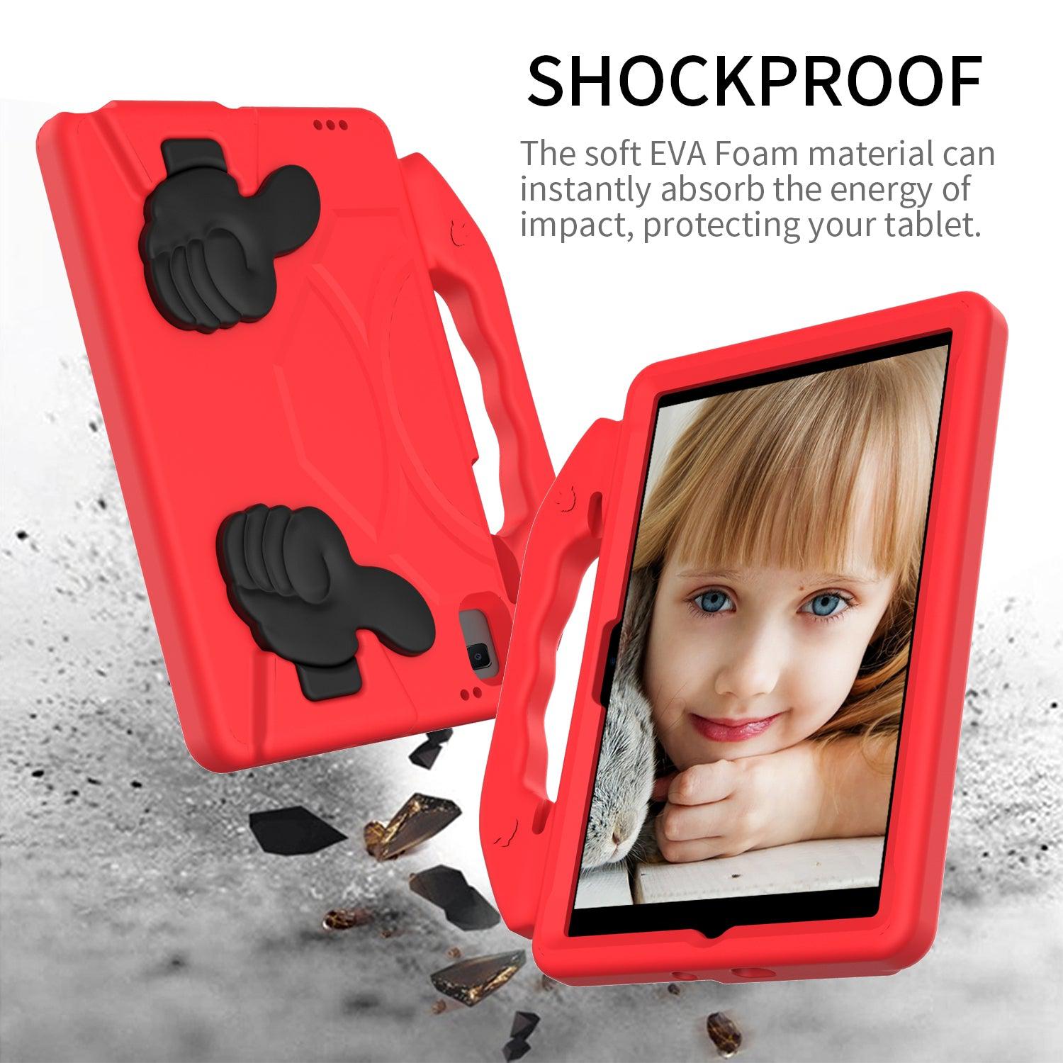 For Samsung Galaxy Tab A8 10.5 2021 Kids Friendly Case Shockproof Cover With Thumbs Up - Red-Samsung Tablet Cases & Covers-First Help Tech