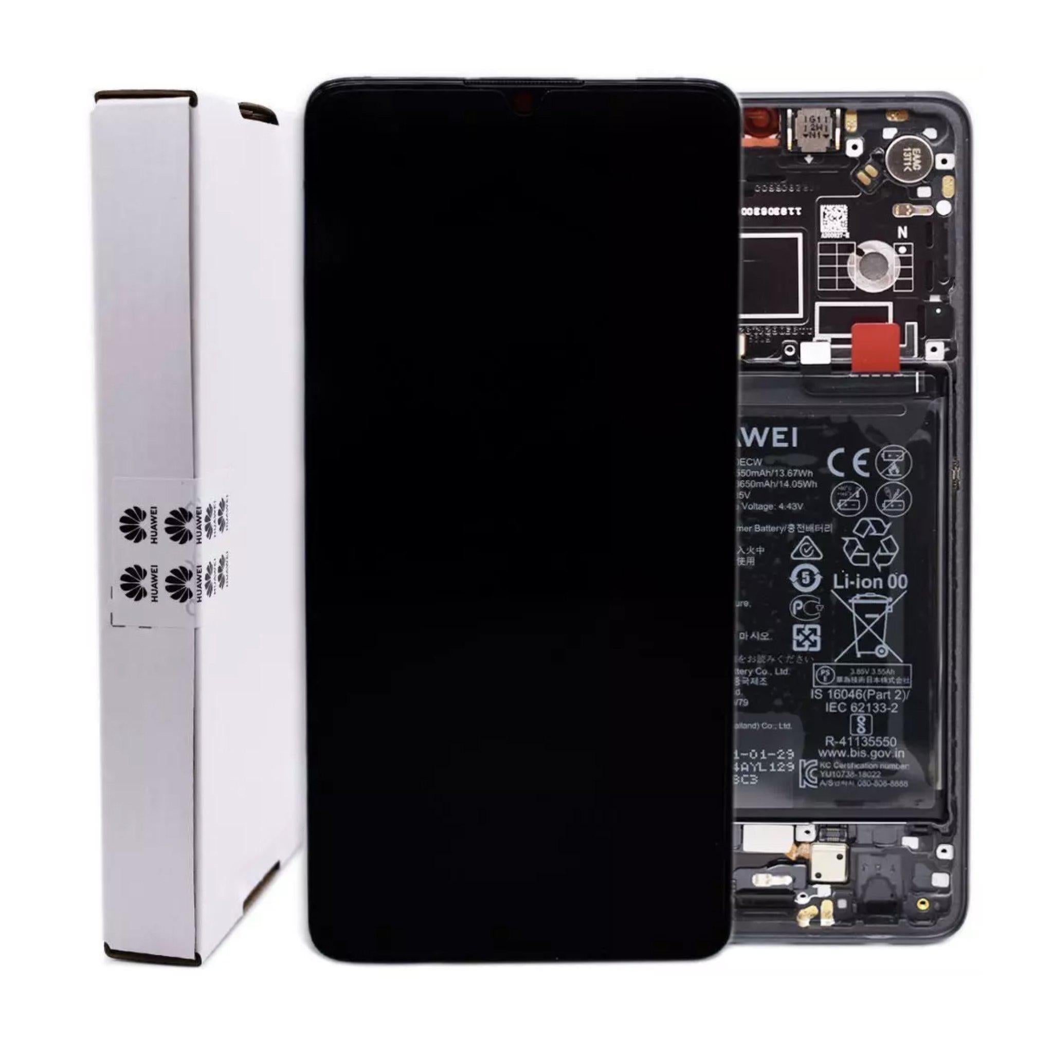 Screen Service Pack For Huawei P30 LCD Touch Screen Assembly With Frame & Battery - Black-Mobile Phone Parts-First Help Tech