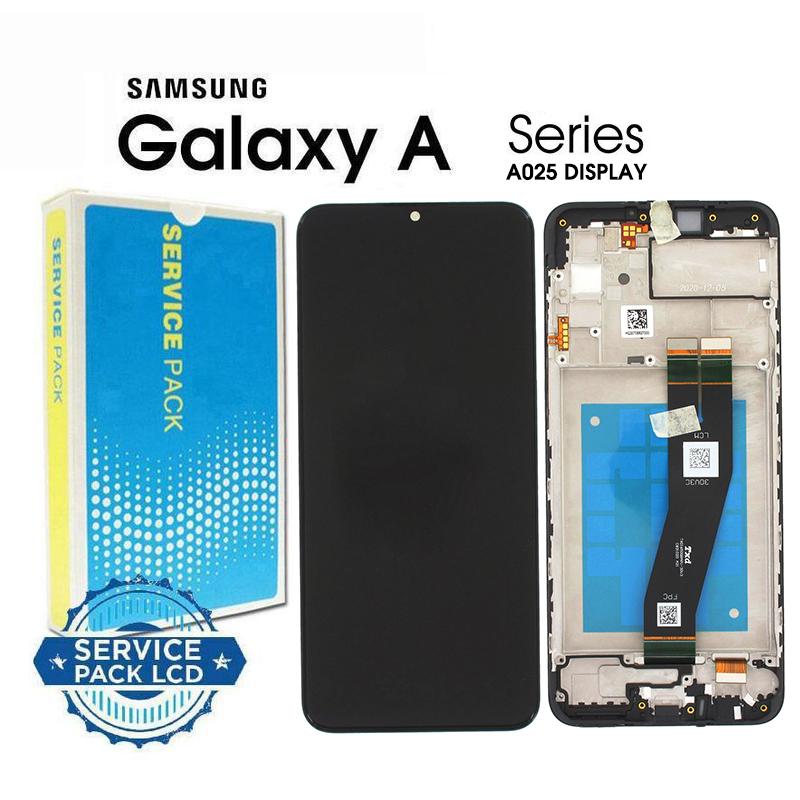 Screen Service Pack For Samsung Galaxy A02s LCD Assembly With Frame - Black