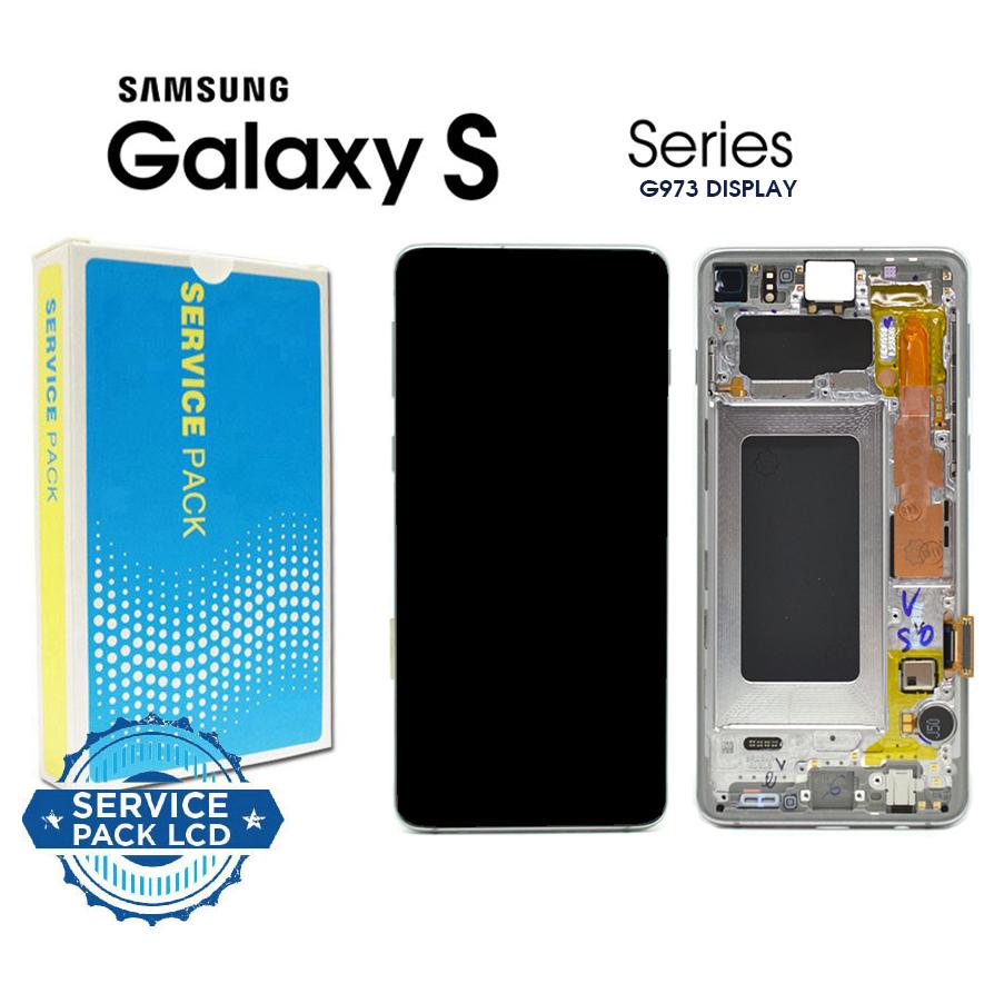 Screen Service Pack For Samsung Galaxy S10 G973 LCD Touch Screen Assembly With Frame - Silver-Mobile Phone Parts-First Help Tech