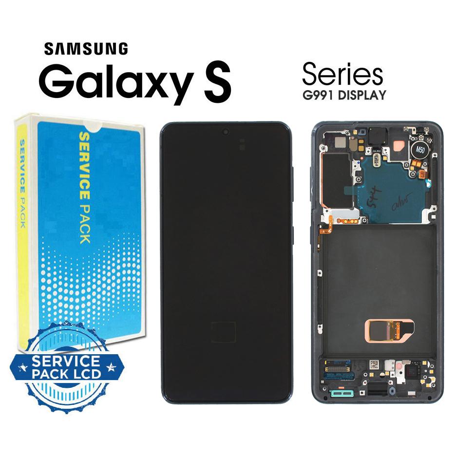 Screen Service Pack For Samsung Galaxy S21 5G G991 LCD Touch Screen Assembly With Frame - Grey-Mobile Phone Parts-First Help Tech