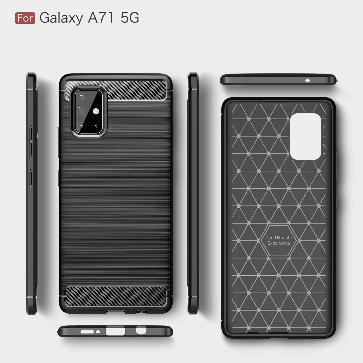 TPU Phone Cover For Samsung Galaxy A71 5G Carbon Fiber Case Black-Cases & Covers-First Help Tech