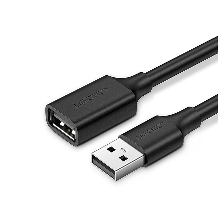 UGREEN 10314 USB 2.0 A Male to A Female Cable (1m) Black-Cables and Adapters-First Help Tech