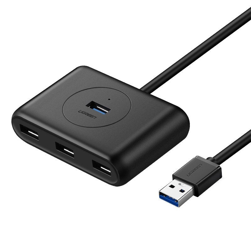 UGREEN 20291 4 in 1 USB 3.0 Hub (1m) Black-Cables and Adapters-First Help Tech