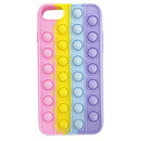 For Apple iPhone 12/12 Pro (6.1") Push Pop Silicone Case Rainbow