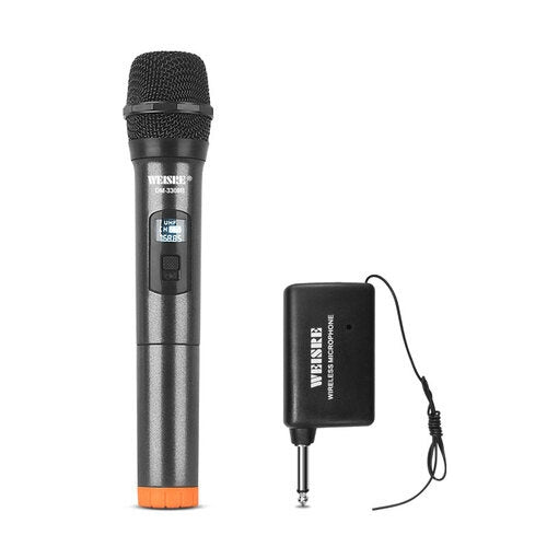 WEISRE DM-3307 Universal Wireless Microphone Black-www.firsthelptech.ie