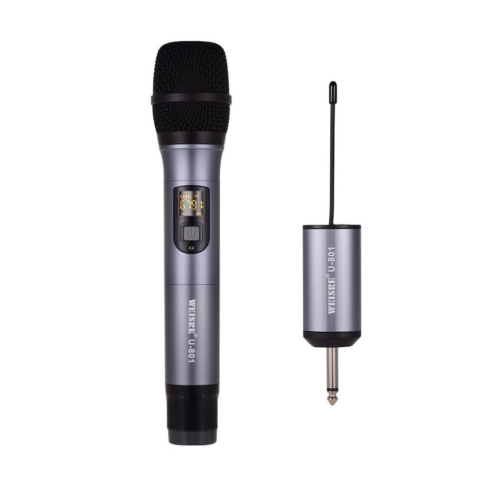 WEISRE U-801 Universal Wireless Microphone Black-www.firsthelptech.ie