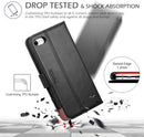For Apple iPhone 7 / 8 Wallet Case Cover PU Leather Holder Card Slots Black