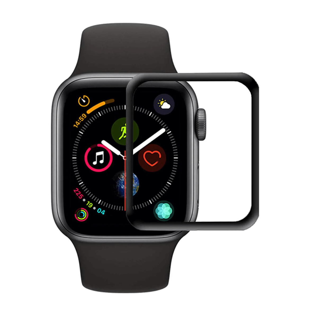 For Apple Watch Series 4 5 6 SE Full Coverage Tempered Glass 44mm