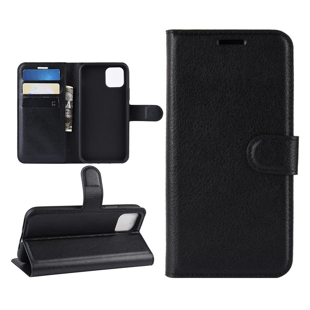 For Apple iPhone 11 Pro Wallet Case Cover PU Leather Holder Card Slots Black