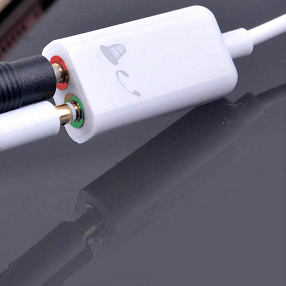 3.5mm Audio Headset Mic Y Splitter Cable Adapter TRRS to 2 TRS