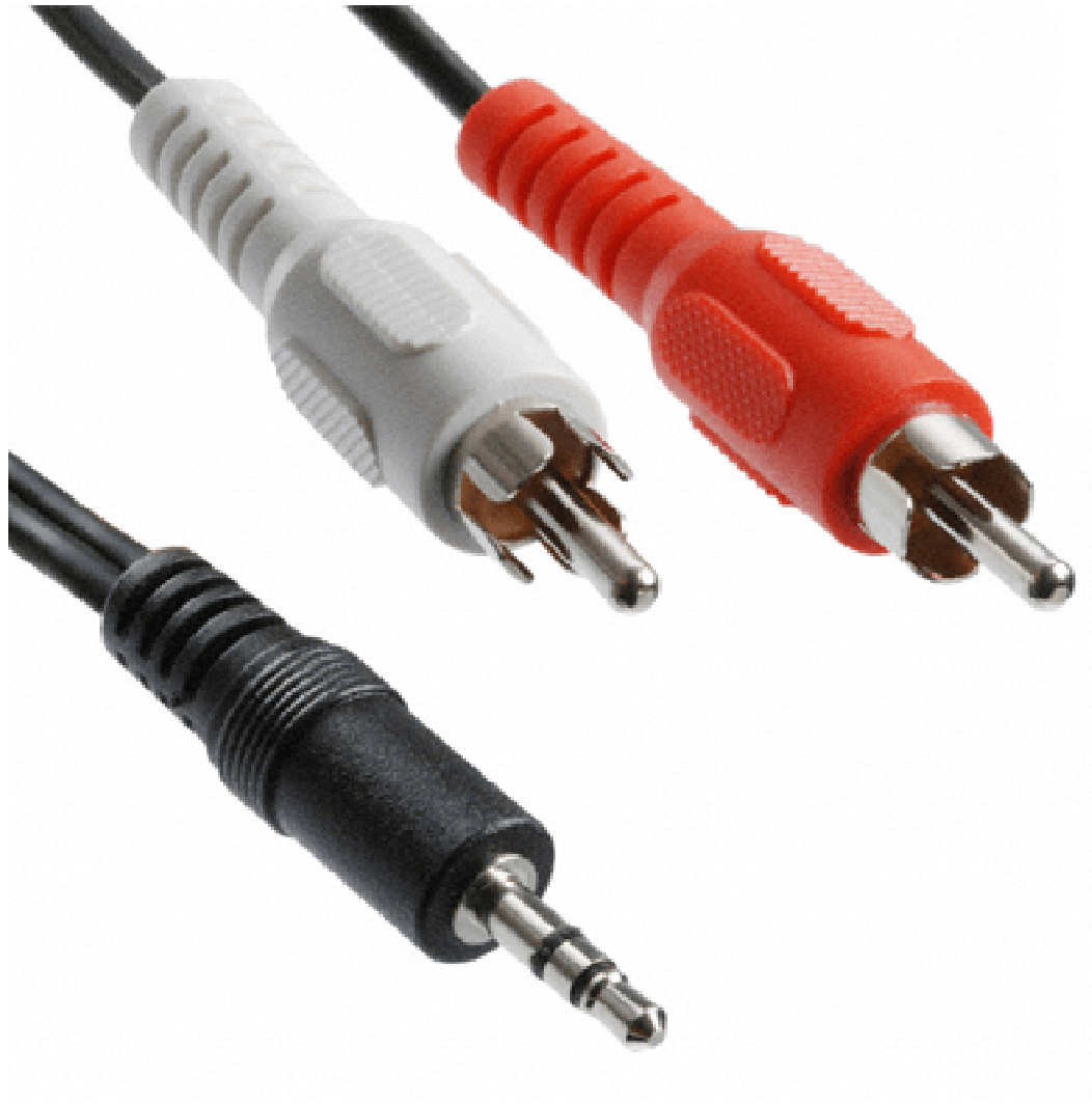 3.5mm Stereo Jack to 2 Twin RCA Phono Male Cable 1.5m