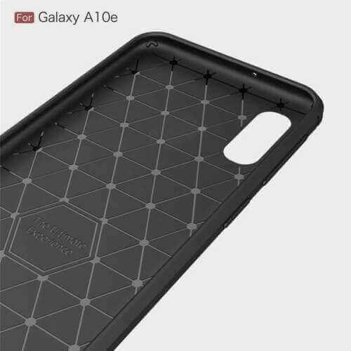 For Samsung Galaxy A10e Carbon Fibre Design Case TPU Cover - Black