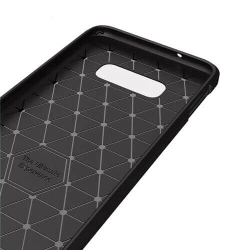 For Samsung Galaxy S10e Carbon Fibre Design Case TPU Cover - Black