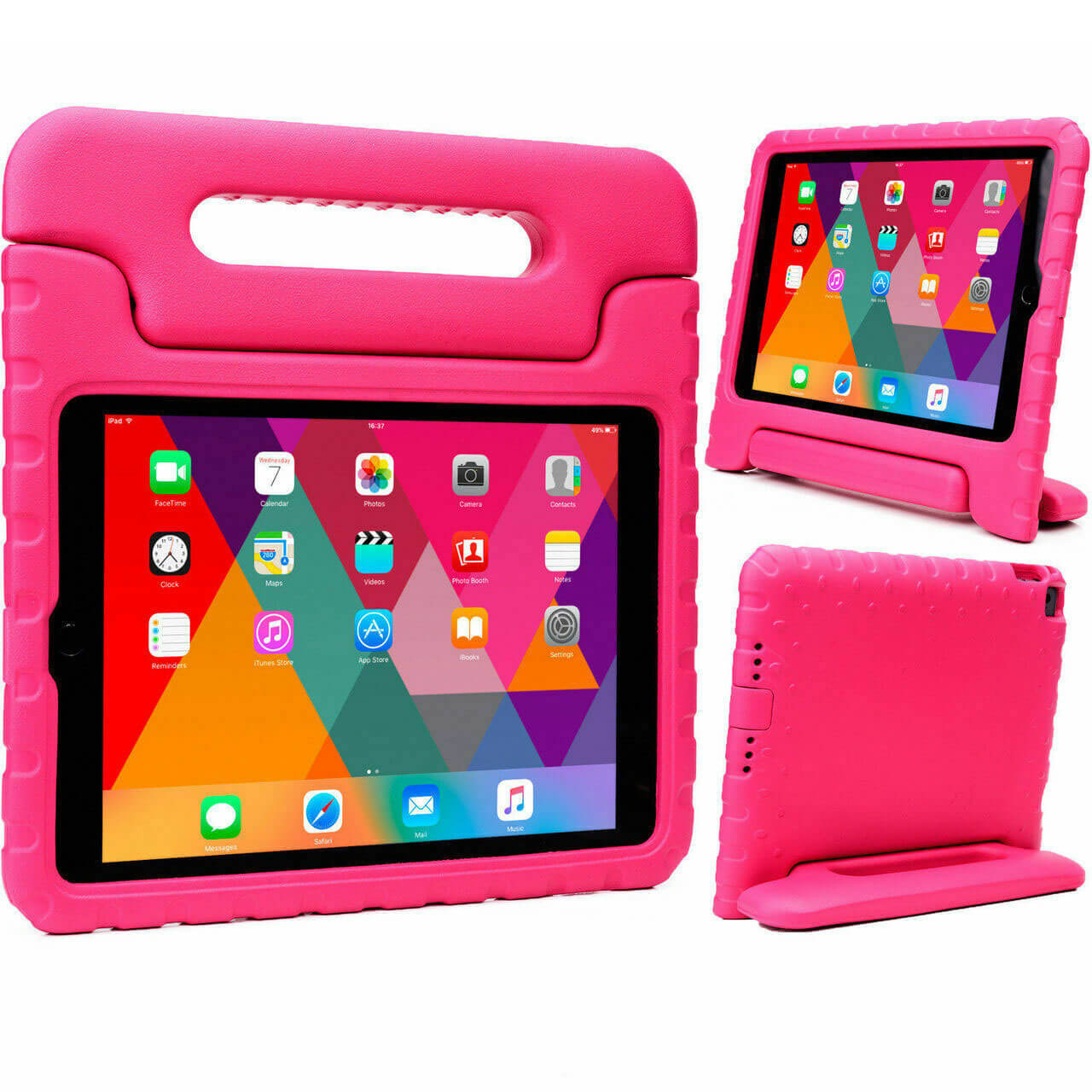 For Apple iPad Air / Air 2 Kids Case Shockproof Cover With Stand Pink