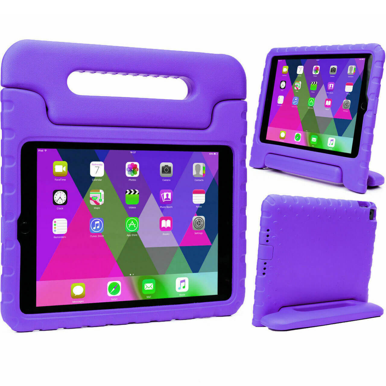 For Apple iPad Air / Air 2 Kids Case Shockproof Cover With Stand Purple