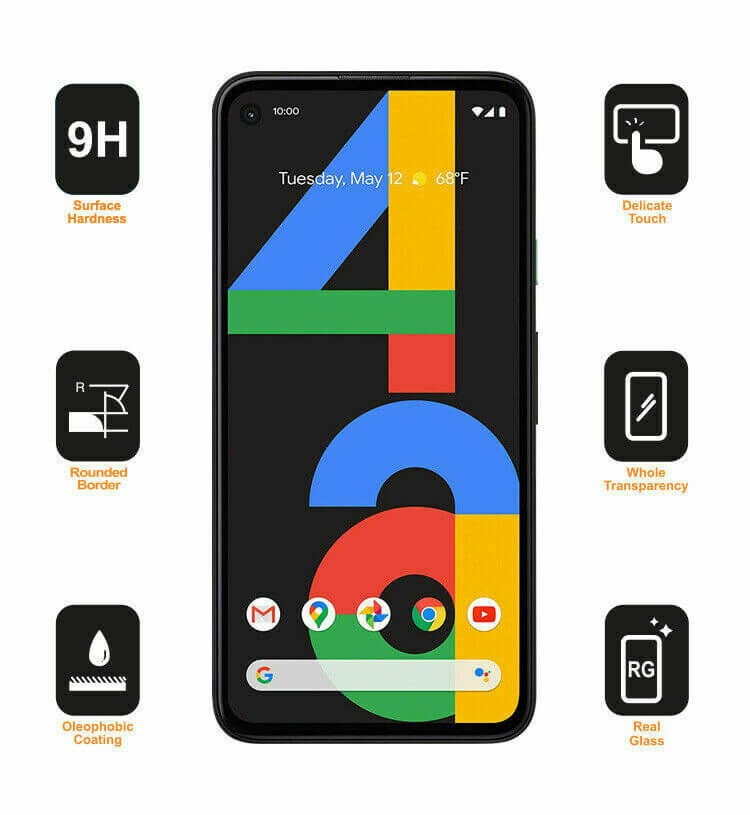 For Google Pixel 4a Tempered Glass 9D Full Coverage / Glue