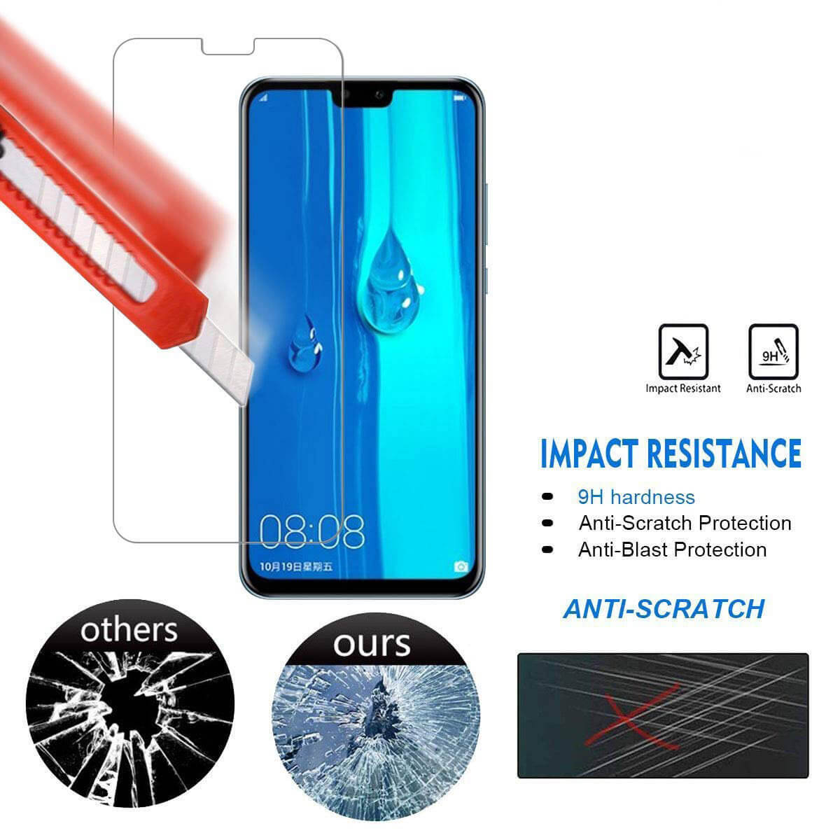For Huawei Y9 2019 Tempered Glass