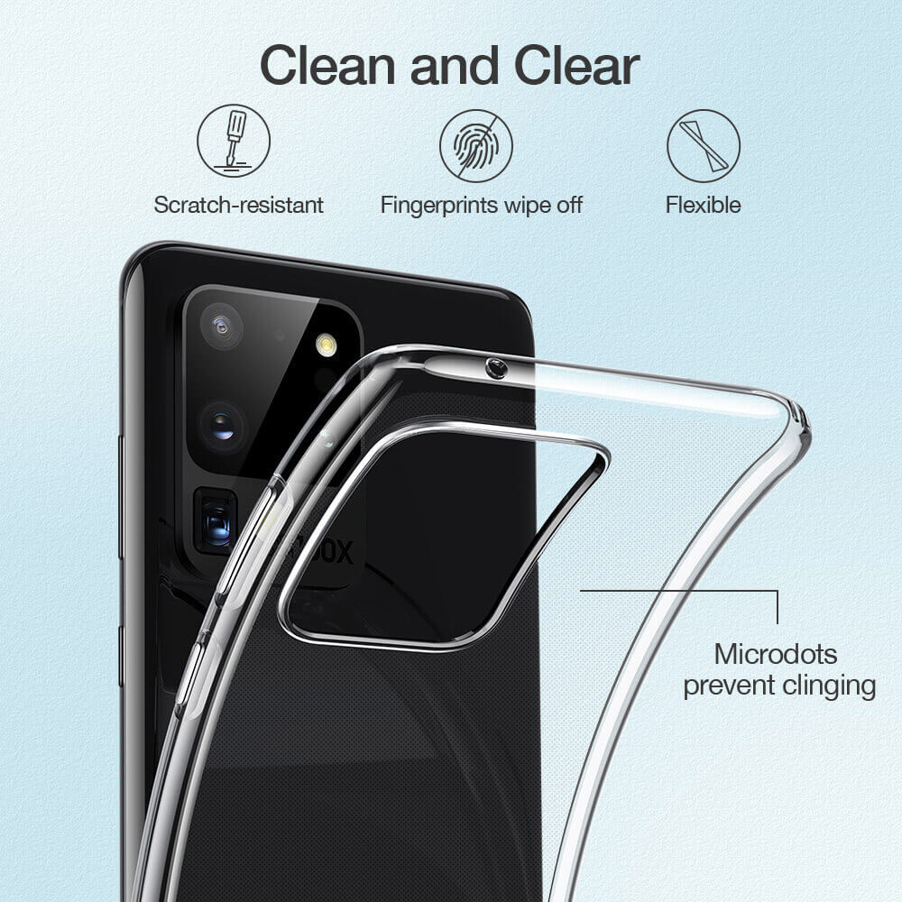 For Samsung Galaxy S20 Ultra / S20 Ultra 5G Soft TPU Case Crystal Clear Thin Cover