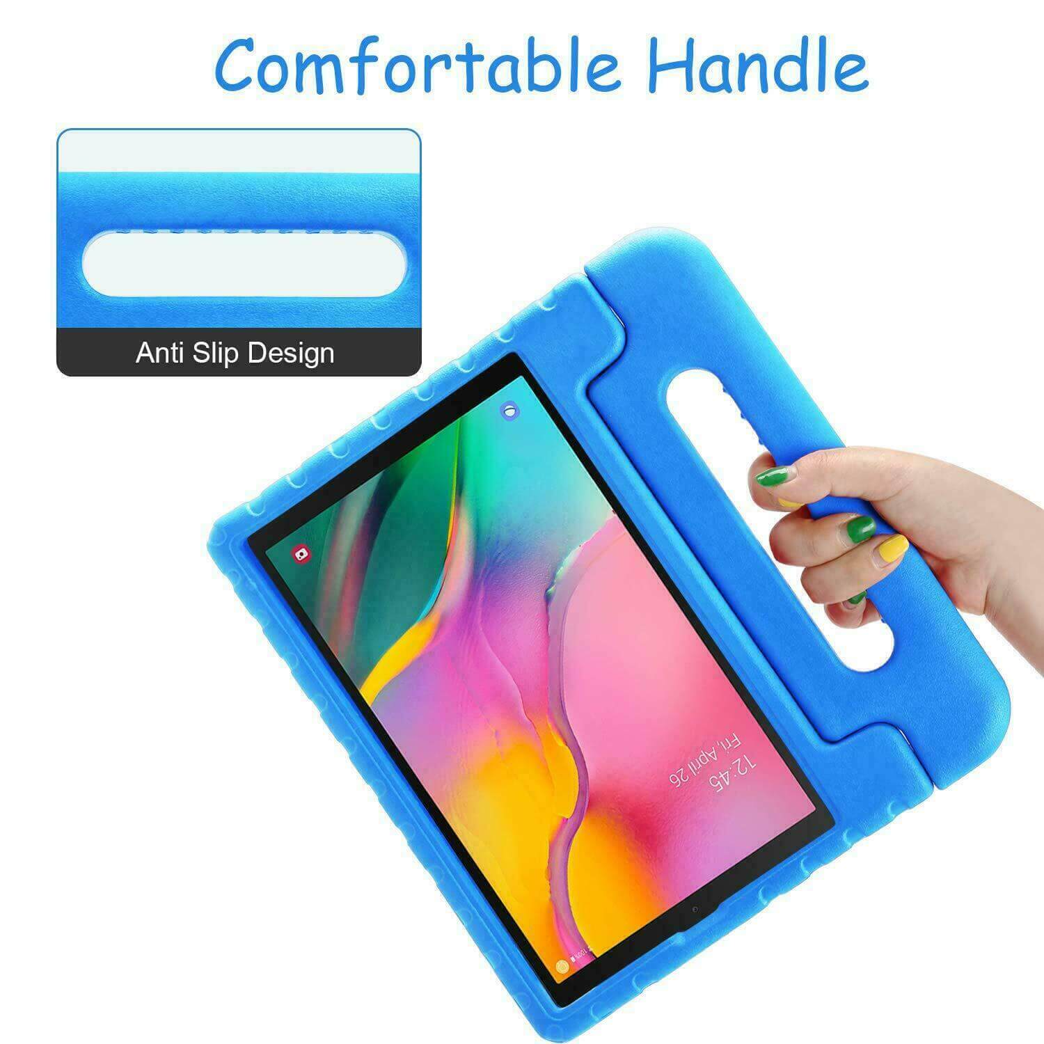 For Samsung Galaxy Tab A 10.1" 2019 Kids Case Shockproof Cover With Stand Blue