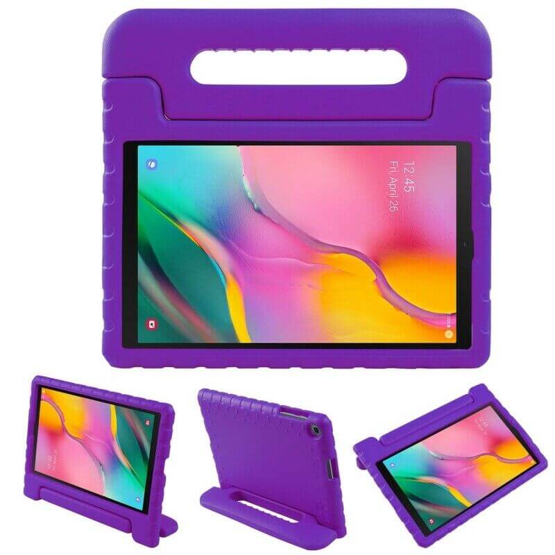 For Samsung Galaxy Tab A 10.1" 2019 Kids Case Shockproof Cover With Stand Purple