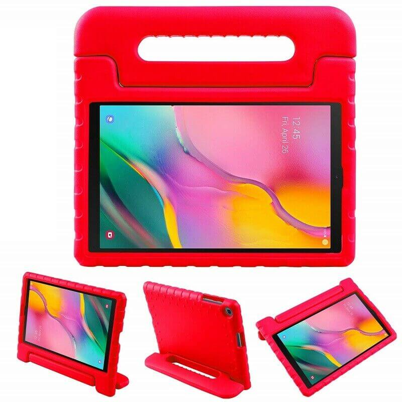 For Samsung Galaxy Tab A 8.0" 2019 Kids Case Shockproof Cover With Stand Red
