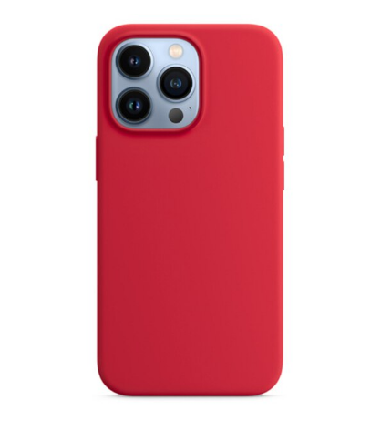 For Apple iPhone 14 Liquid Silicone Case - Red-www.firsthelptech.ie