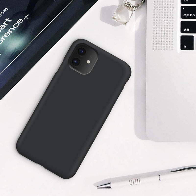 Liquid Silicone Case For Apple iPhone 11 Luxury Thin Phone Cover Black