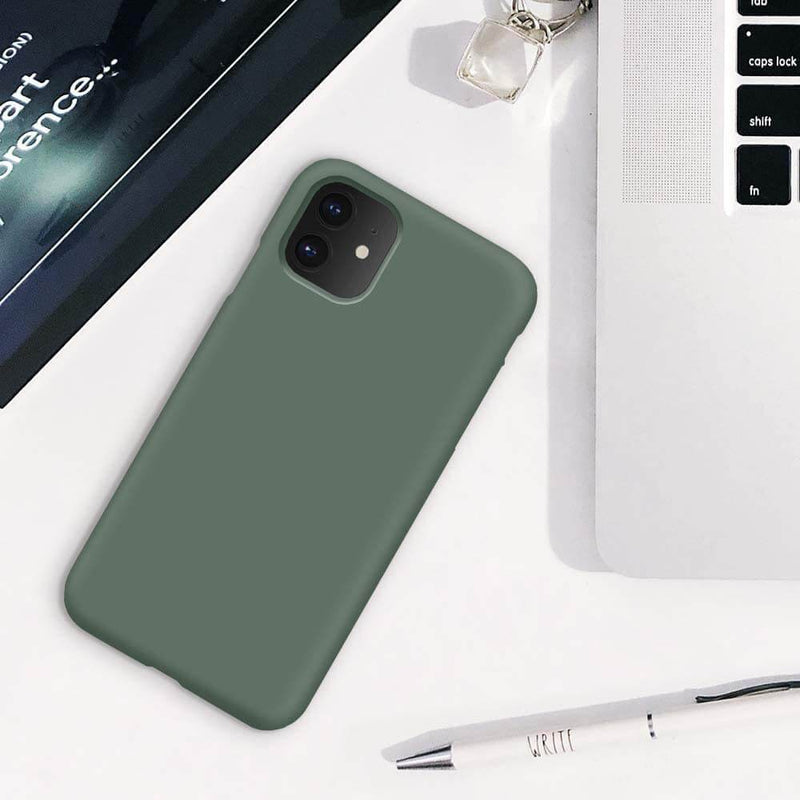 Liquid Silicone Case For Apple iPhone 11 Luxury Thin Phone Cover Green