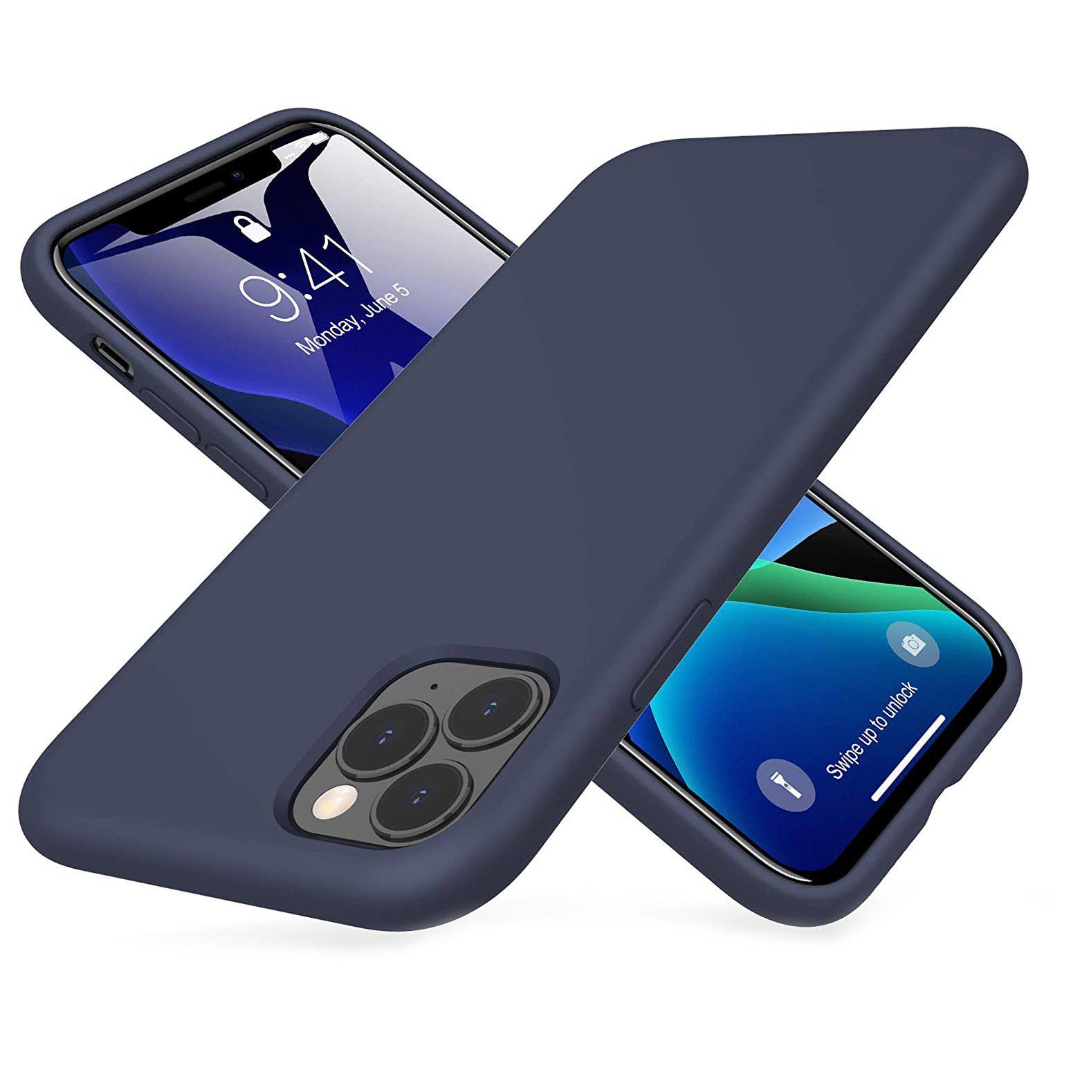Liquid Silicone Case For Apple iPhone 11 Pro Luxury Thin Phone Cover Blue