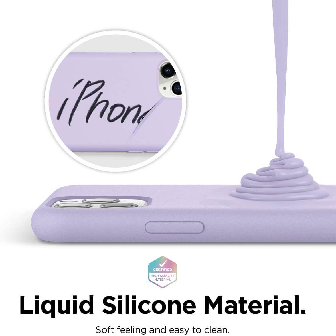 Liquid Silicone Case For Apple iPhone 11 Pro Luxury Thin Phone Cover Lilac Purple