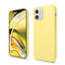 Liquid Silicone Case For Apple iPhone 12 / 12 Pro Luxury Thin Phone Cover Yellow