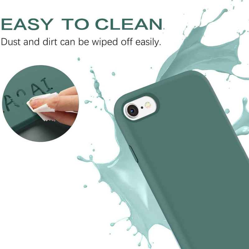 Liquid Silicone Case For Apple iPhone SE 2020 Luxury Thin Phone Cover Green