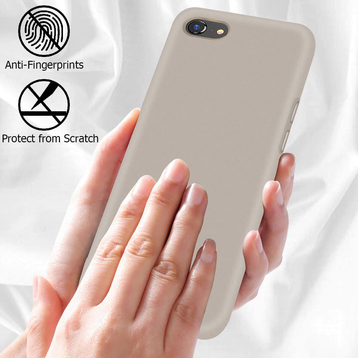 Liquid Silicone Case For Apple iPhone SE 2022 Luxury Thin Phone Cover Grey-www.firsthelptech.ie