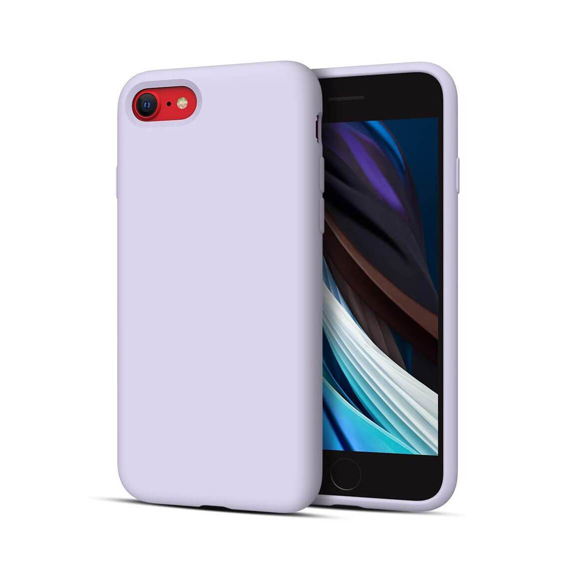 Liquid Silicone Case For Apple iPhone SE 2020 Luxury Thin Phone Cover Purple