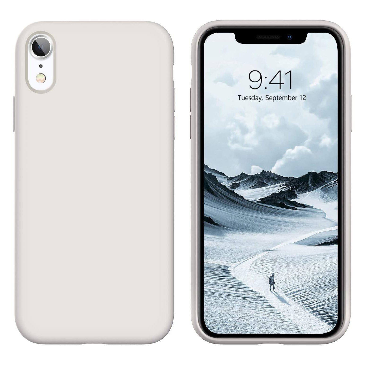 Liquid Silicone Case For Apple iPhone XR Luxury Thin Phone Cover Grey